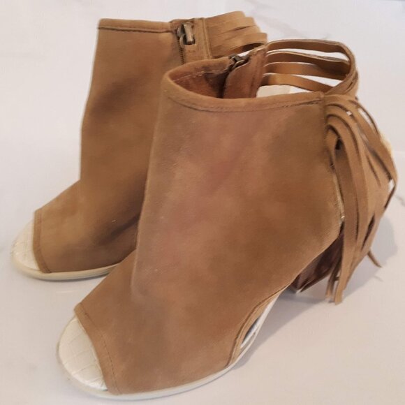 EUC Aldo Lennoxville tan suede open back bootie, 6 - Picture 3 of 8